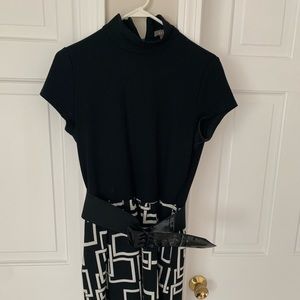 Belted sweater dress